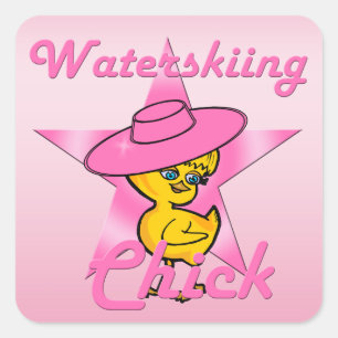 Wasserski Kick #8 Quadratischer Aufkleber