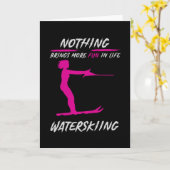 Wasserski macht Spaß. Sport Karte (Gelbe Blume)