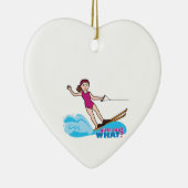 Wasserski-Mädchen 1 Keramikornament (Rechts)