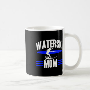 Wasserski-Mama Frauen Athleten Wasserskilauf Welle Kaffeetasse