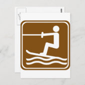 Wasserski - Paradies Postkarte (Vorne/Hinten)