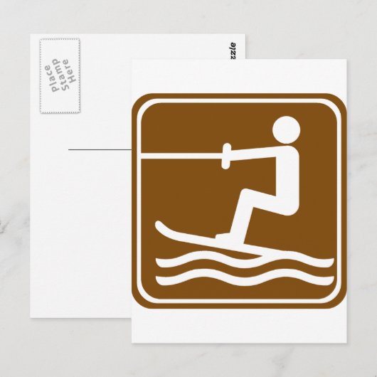 Wasserski - Paradies Postkarte (Vorne/Hinten)