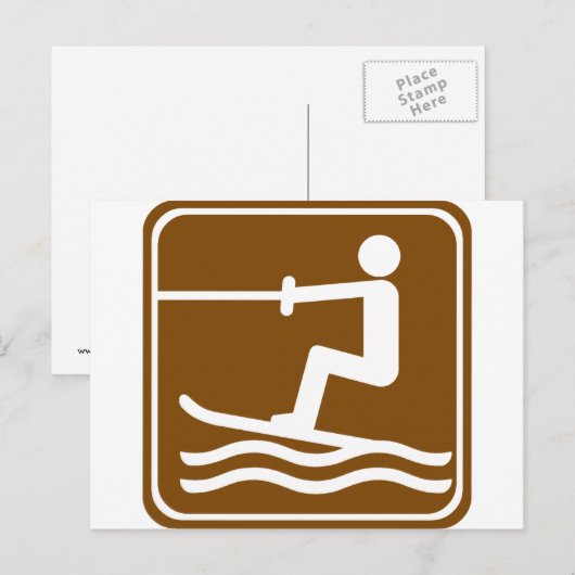 Wasserski - Paradies Postkarte (Vorne/Hinten)