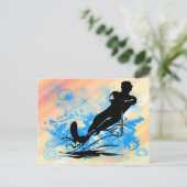 Wasserski Postkarte (Stehend Vorderseite)