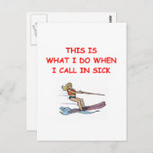 Wasserski Postkarte (Vorne/Hinten)