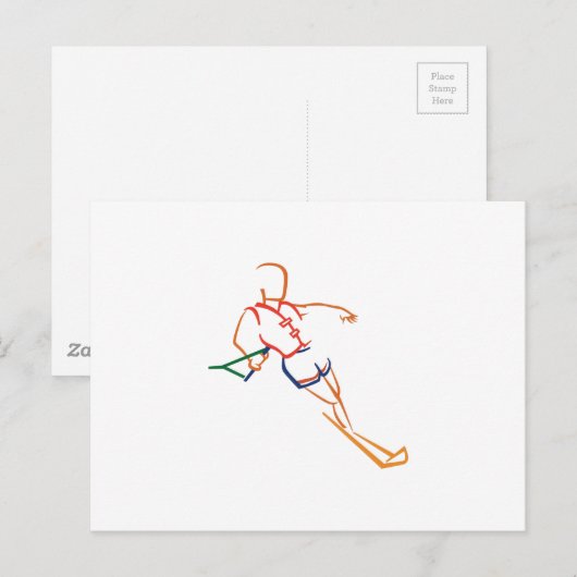 Wasserski Postkarte (Vorne/Hinten)