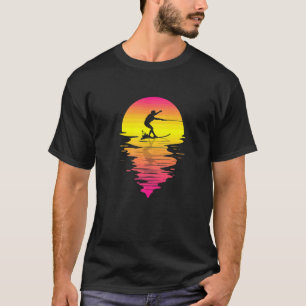 Wasserski Retro Rosa 80er Vintag Retro Sunset W T-Shirt