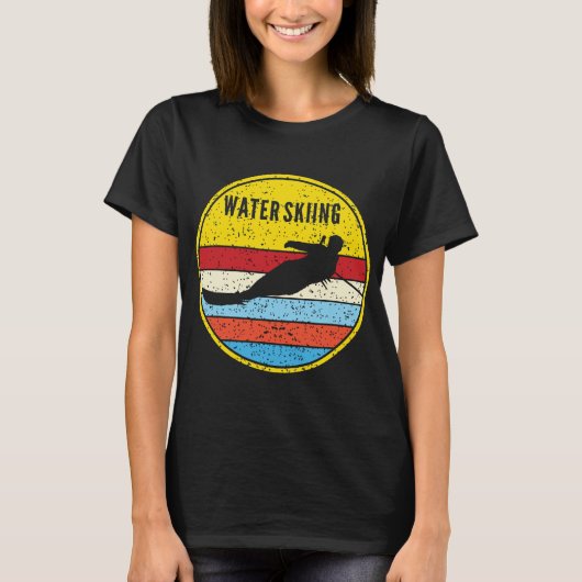 Wasserski Retro Wasserski Skiwasser T-Shirt (Vorderseite)