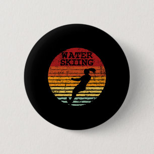 Wasserski Retro Wasserski Vintage Wasserskilauf Su Button