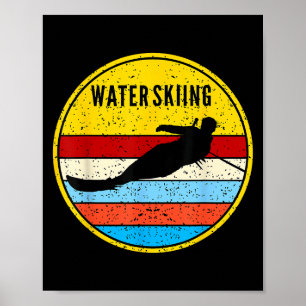 Wasserski Retro Waterski Ski Wassersport  Poster