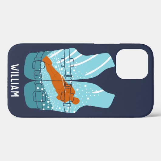 Wasserski-Rettungsweste Grafik Personalisiert Case-Mate iPhone Hülle (Rückseite (Horizontal))