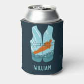 Wasserski-Rettungsweste Grafik Personalisiert Dosenkühler (Kanne Rückseite)