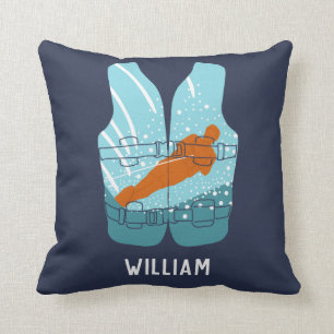 Wasserski-Rettungswesten Grafik Personalisiert Kissen