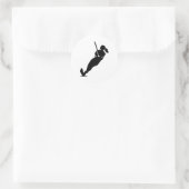 Wasserski Runder Aufkleber (Tasche)