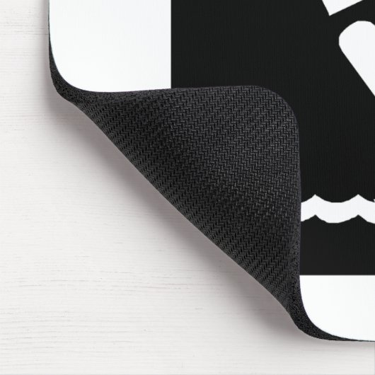 Wasserski (Schwarzes) Mousepad (Ecke)