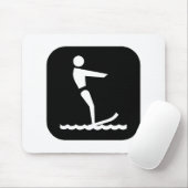 Wasserski (Schwarzes) Mousepad (Mit Mouse)