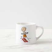 Wasserski-Stickfigur Espressotasse (Rechts)