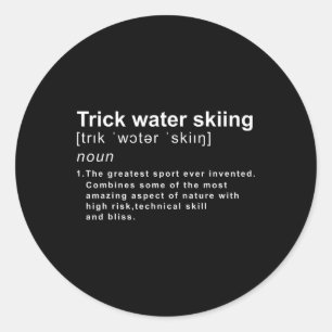 Wasserski-Trick-Definition  Runder Aufkleber