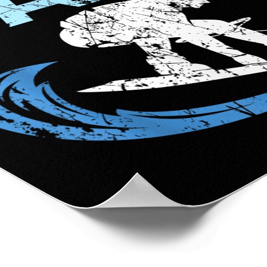 Wasserski Vater Wasserski Der beste Daddy je Väter Poster (Ecke)