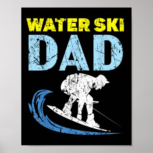 Wasserski Vater Wasserski Der beste Daddy je Väter Poster (Vorne)