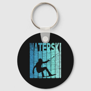 Wasserski Vintage Wasserskilaufen Retro Wasserskif Schlüsselanhänger