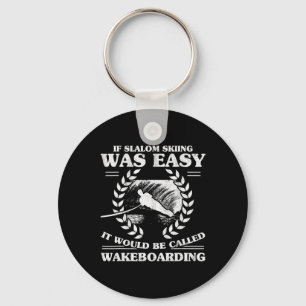 Wasserski Wakeboarding Retro Slalom Skiing War Schlüsselanhänger