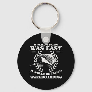 Wasserski Wakeboarding Retro Slalom Skiing War Schlüsselanhänger