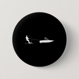 Wasserski - Wasserski-Geschenk für Wasserskifahrer Button