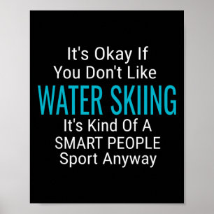 Wasserski Wassersport Wasserskifahren Lustiger Spo Poster