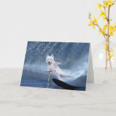 Wasserski Westie! Karte (Gelbe Blume)