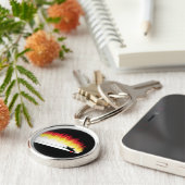 WasserSkier mit Flammen-Schlüsselanhänger Schlüsselanhänger (Seite)