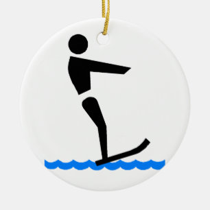 Wasserskifahren Keramik Ornament