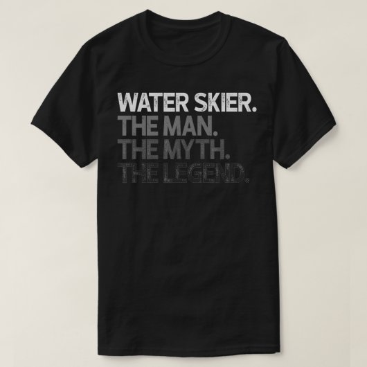 Wasserskifahrer - das Geschenk des Mannes MythSki T-Shirt (Design vorne)