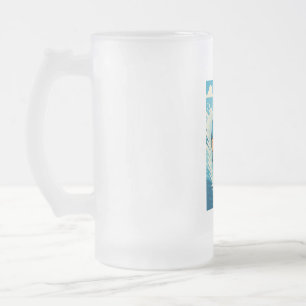 Wasserskifahrer mit einem Racquetball-Shirt Mattglas Bierglas