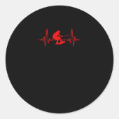 Wasserskifahrer Runder Aufkleber (Vorderseite)