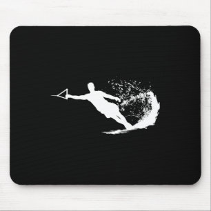 Wasserskifahrer-Silhouette Wasserski Motor Wassers Mousepad
