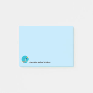 Wasserskistil im Vintage-Look Post-it Klebezettel