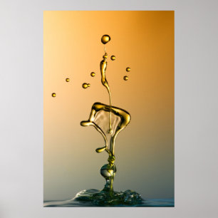 Wasserskulptur: Golden Line Poster