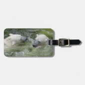 Wasserspass Eisbären Gepäckanhänger (Vorderseite horizontal)