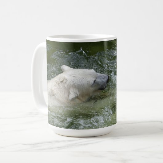 Wasserspass Eisbären Kaffeetasse (Vorderseite Links)