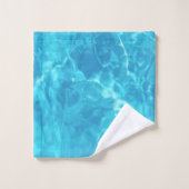 Wasserspass im Pool | Blau | Badhandtuch Set (Waschlappen)