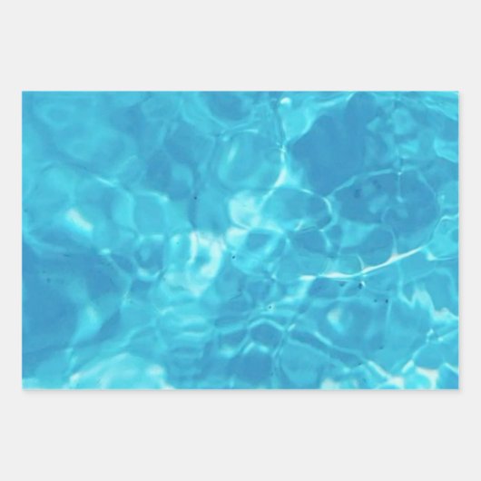 Wasserspass im Pool | Blau | Geschenkpapier Set (Vorderseite)