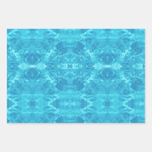 Wasserspass im Pool | Blau | Spiegelung | Geschenkpapier Set (Vorderseite)