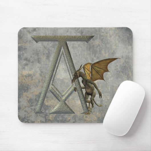 Wasserspeier-Monogramm A Mousepad (Mit Mouse)