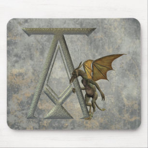 Wasserspeier-Monogramm A Mousepad