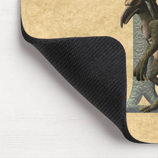 Wasserspeier-Monogramm H Mousepad (Ecke)