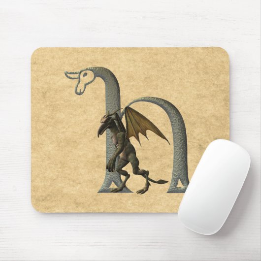 Wasserspeier-Monogramm H Mousepad (Mit Mouse)