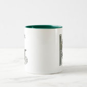 Wasserspeier-Monogramm K Zweifarbige Tasse (Mittel)
