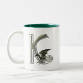 Wasserspeier-Monogramm K Zweifarbige Tasse (Links)