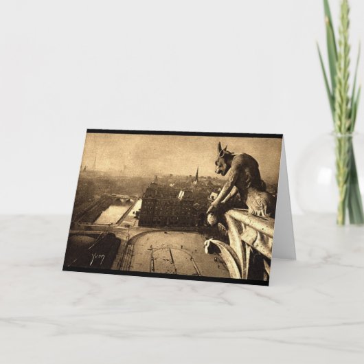 Wasserspeier Notre Dame, Paris Frankreich 1912 Karte (Vorderseite)